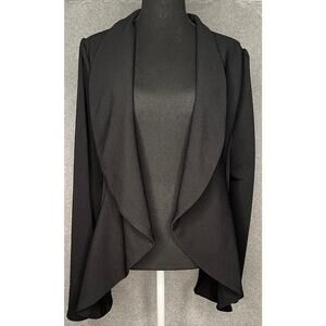 MINEFREE women's open front cardigan black draped long sleeve 3X